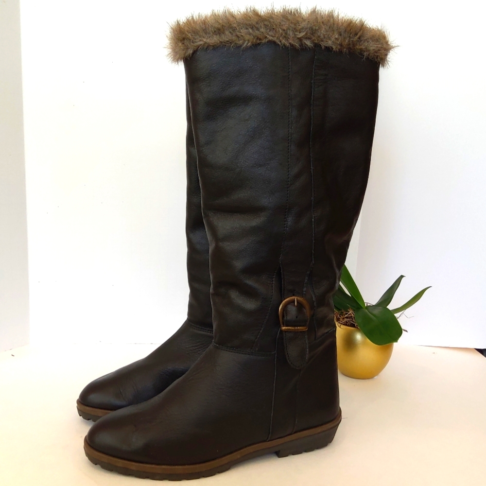 Lepo Vintage Italian Genuine Leather Winter Riding Boots